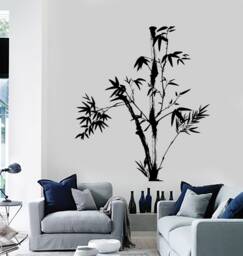 Wall Decal Tree Bamboo Bedroom Floral Vinyl Sticker Mural Art 1435Dz - thumbnail 1