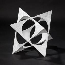 star Tetrahedron Sculpture, Geometric Fiberglass Art, Modern Interior Decor - thumbnail 2