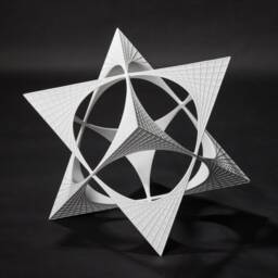 star Tetrahedron Sculpture, Geometric Fiberglass Art, Modern Interior Decor