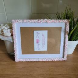 Pink Eared White Rabbit Clay Slices Photo Frame 5 X 7 Inches With Border, 6 8 Without Border - thumbnail 2