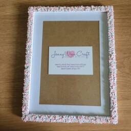 Pink Eared White Rabbit Clay Slices Photo Frame 5 X 7 Inches With Border, 6 8 Without Border - thumbnail 3
