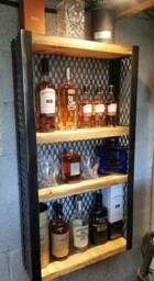 Wall Mounted Shelving Unit, Herb Rack, Gin Shelf, Kitchen Storage, Kitchen Whiskey Industrial Shelving, Bar Shelving. Home Bar - thumbnail 3
