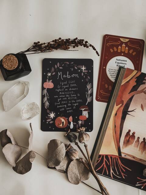 Mabon Autumn Equinox Blessing Art Print Altar Card - image 1