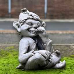 Stone Funny Gnome Statue Garden Concrete Troll Sculpture Cement Decor Handmade Figurine Outdoor Elf Ornament Lover Gift - thumbnail 4