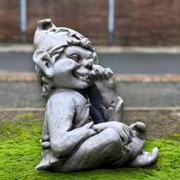 Stone Funny Gnome Statue Garden Concrete Troll Sculpture Cement Decor Handmade Figurine Outdoor Elf Ornament Lover Gift - thumbnail 2