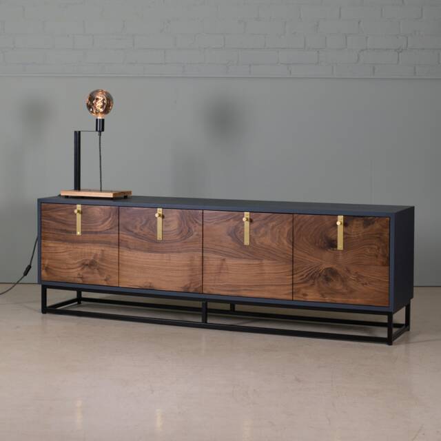 Walnut Tv Stand - Media Unit Sideboard Credenza Koda - image 1