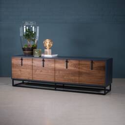 Walnut Tv Stand - Media Unit Sideboard Credenza Koda - thumbnail 3