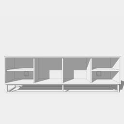 Walnut Tv Stand - Media Unit Sideboard Credenza Koda - thumbnail 4