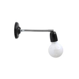 Minimal Porcelain Sconce Ceramic Adjustable Wall Lamp Modern Lighting Bare Bulb Light - thumbnail 2