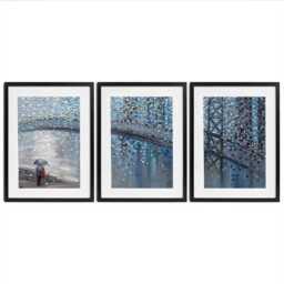 Rainy Date With The Bridge View Framed Art Print Trio - thumbnail 1