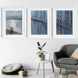 Rainy Date With The Bridge View Framed Art Print Trio - thumbnail 3