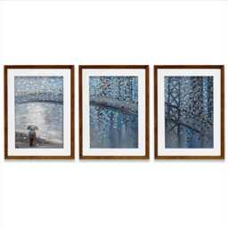 Rainy Date With The Bridge View Framed Art Print Trio - thumbnail 4