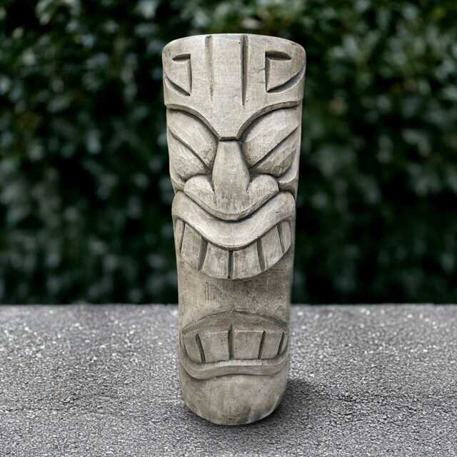 Halloween Tiki Totem Figurine Concrete Tribal Sculpture Stone Polynesian Style Ornament Handmade Decoration Lover Gift Yard Art - image 1