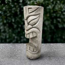 Halloween Tiki Totem Figurine Concrete Tribal Sculpture Stone Polynesian Style Ornament Handmade Decoration Lover Gift Yard Art - thumbnail 2