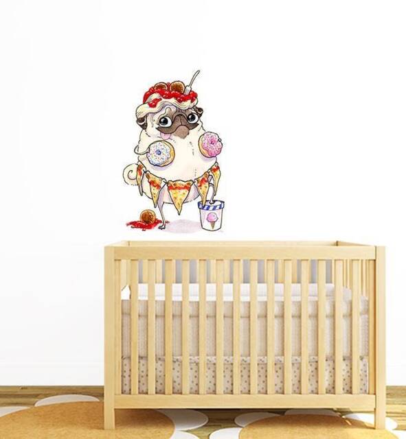 See Something You Like Pug Wall Sticker Decal - Dogs & Pets Stickers, Art, Decals, Kids Animals Decals