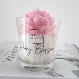 Peony Blossom Candle - Hand-Poured Coco Soy Floral Sculpted Birthday Gift Luxury Box 40 Hour Burn 220 Grams - thumbnail 3