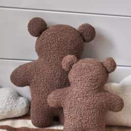Teddy Bear Pillow - Kids Decor - Boucle Toy For Baby Shaped - thumbnail 4