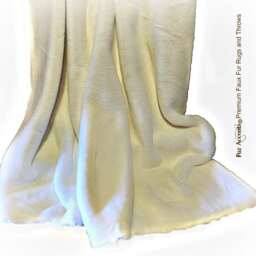 Plush Faux Fur Throw Blanket, Super Soft White Bunny Bedspread, Shag Accents