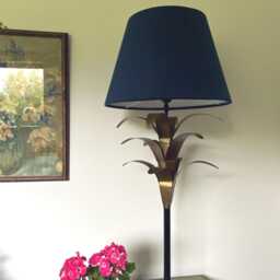 Navy Velvet Empire Lampshade, Coolie Ceiling Light Shade - thumbnail 2