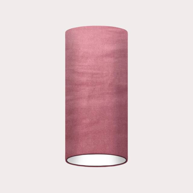 Dusky Pink Velvet Extra Tall Cylindrical Drum Lampshade - image 1