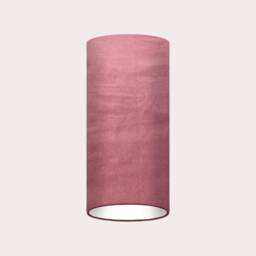 Dusky Pink Velvet Extra Tall Cylindrical Drum Lampshade - thumbnail 1