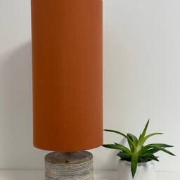 Dusky Pink Velvet Extra Tall Cylindrical Drum Lampshade - thumbnail 3