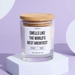Architect Scented Candle Gift Smells Like The World's Best Fun Keepsake For Her Him & Office Desk Decor Vegan Soy Wax - thumbnail 3