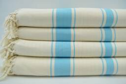 "Turquoise & Cream Blanket, Herringbone Blankeyt, 100% Bamboo Blanket, 89""x87"