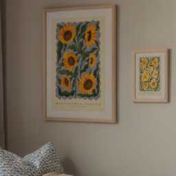 Hand Drawn Sunflowers Art Print, Colourful Botanical Wall Art, Katefoxdesign Summer Provence - thumbnail 3
