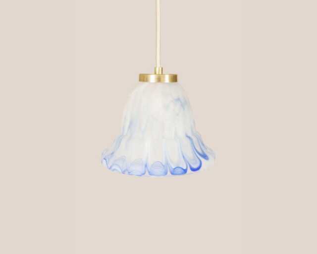 Irma Vintage Pendant Light Mcm Hanging Handcrafted Glass Lamp Retro Ceiling Fixture Yugoslavia Gold Brass - image 1
