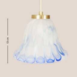 Irma Vintage Pendant Light Mcm Hanging Handcrafted Glass Lamp Retro Ceiling Fixture Yugoslavia Gold Brass - thumbnail 4