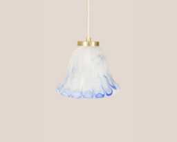 Irma Vintage Pendant Light Mcm Hanging Handcrafted Glass Lamp Retro Ceiling Fixture Yugoslavia Gold Brass - thumbnail 1
