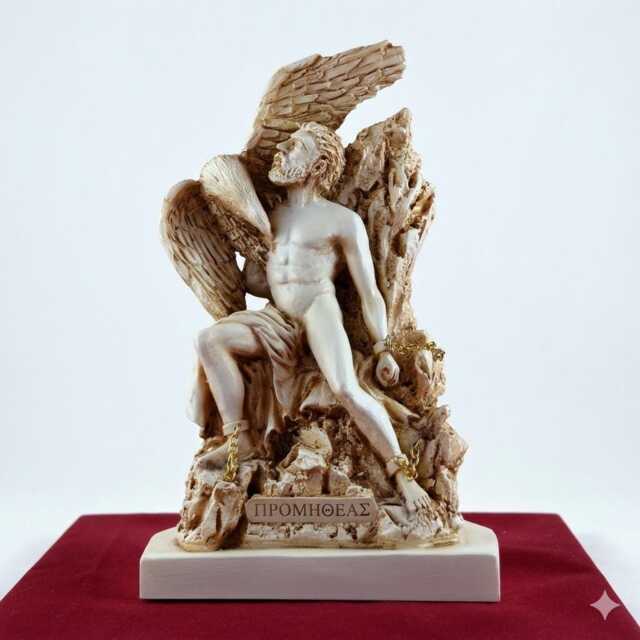 Prometheus Statue Cast Marble Titan Sculpture - 8 Inches - image 1