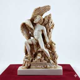 Prometheus Statue, Stone Age Patina - Greek Mythology Bound Titan Sculpture - 8-Inch