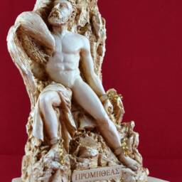 Prometheus Statue Cast Marble Titan Sculpture - 8 Inches - thumbnail 3