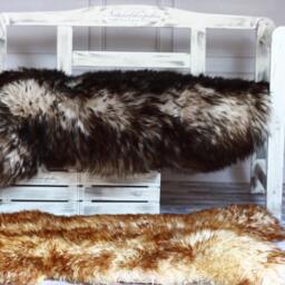 On Sale Beautiful Black, Brown Tips Sheepskin Rug, Throw, Cosy Xxl Extra Large - thumbnail 2