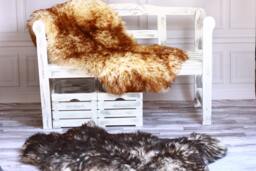 On Sale Beautiful Black, Brown Tips Sheepskin Rug, Throw, Cosy Xxl Extra Large - thumbnail 1