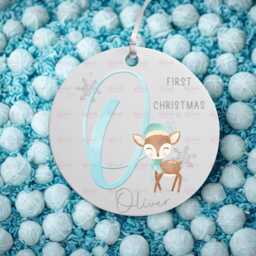 Personalised Kids Christmas Decoration - Grandson First Gift Custom Bauble Stocking Filler Eve Box - thumbnail 1