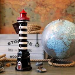 Handmade Ceramic Lighthouse Klaipeda Lithuania, Coastal Lighthouse, Beach House Decor, Ocean Theme Decor, Lighthouse Art
