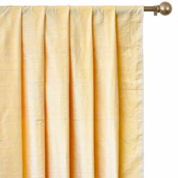 Light Gold Silk Dupioni Curtain Panels - Rod Pocket, Grommet, Box Pleat, Three Pinch Tab Top & Plain Ring Top