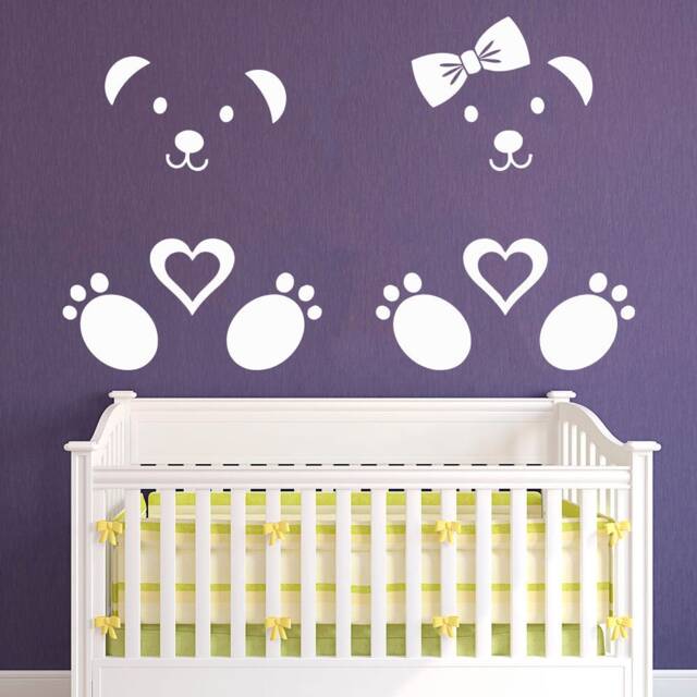 Teddy Bear Name Wall Decal Boy & Girl Nursery Decor 4193 - image 1