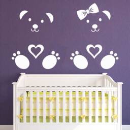Teddy Bear Name Wall Decal Boy & Girl Nursery Decor 4193 - thumbnail 1