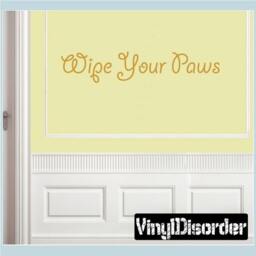 Wipe Your Paws - Vinyl Wall Decal Quotes Sticker Mudroomquotes06Et - thumbnail 1