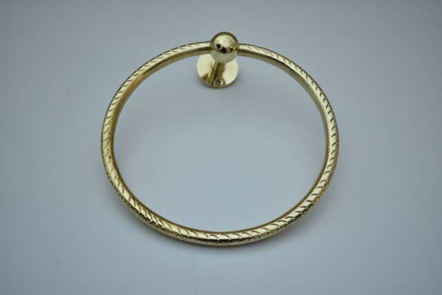 Engraved Brass Toilet Paper Holder, Towel Holder, Roll Holder For Bathroom, Toilet Hanging Ring - image 1