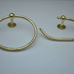 Engraved Brass Toilet Paper Holder, Towel Holder, Roll Holder For Bathroom, Toilet Hanging Ring - thumbnail 2