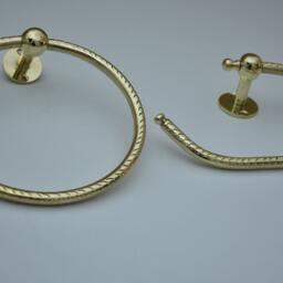 Engraved Brass Toilet Paper Holder, Towel Holder, Roll Holder For Bathroom, Toilet Hanging Ring - thumbnail 4
