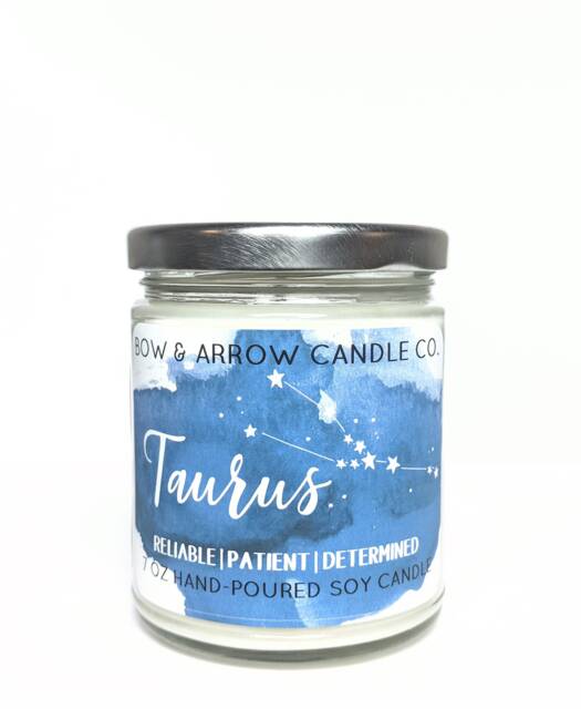Soy Candle Zodiac Collection - Astrology Candles Constellation Taurus Celestial Gift Idea Signs - image 1