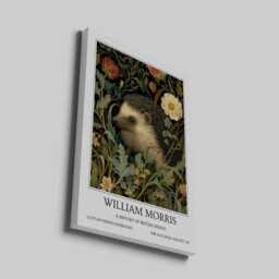 Hedgehog William Morris Wall Art Vintage Poster, Floral Art Print - thumbnail 2