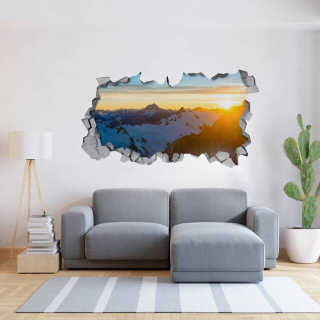 Sunny Mountain - 3D Wall 3D Wallpaper Wall Art Stickers Sticker Decal Sku Sumo3Dw - image 1