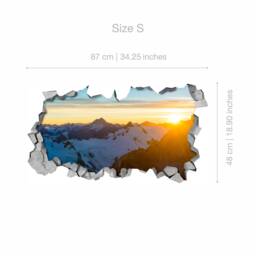 Sunny Mountain - 3D Wall 3D Wallpaper Wall Art Stickers Sticker Decal Sku Sumo3Dw - thumbnail 3